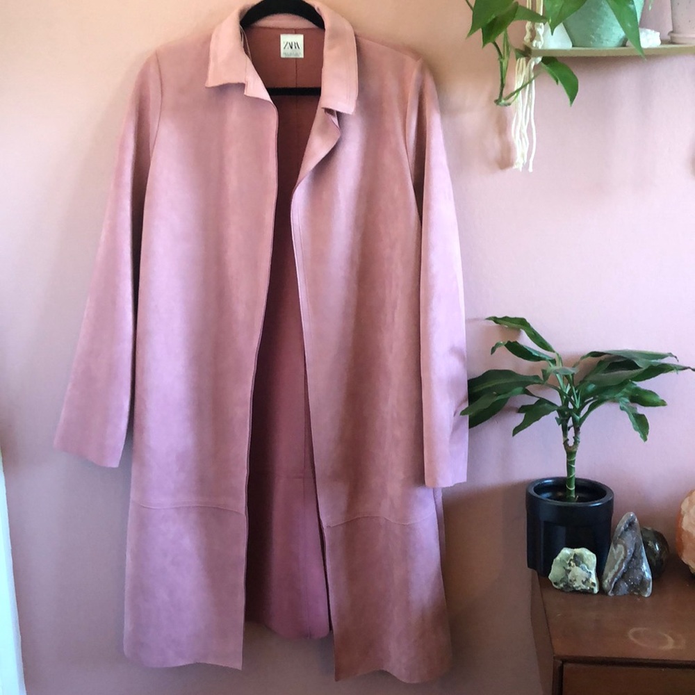 Zara Suede Muave Coat